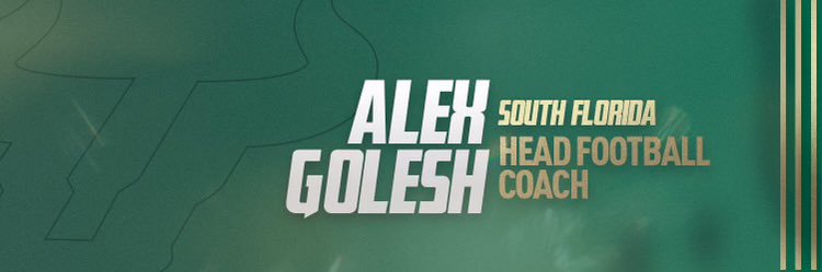 Alex Golesh's banner
