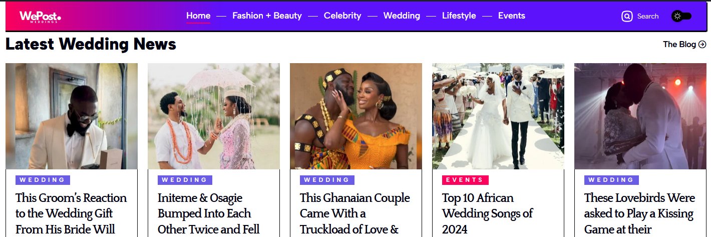 WePostWeddings's profile banner image