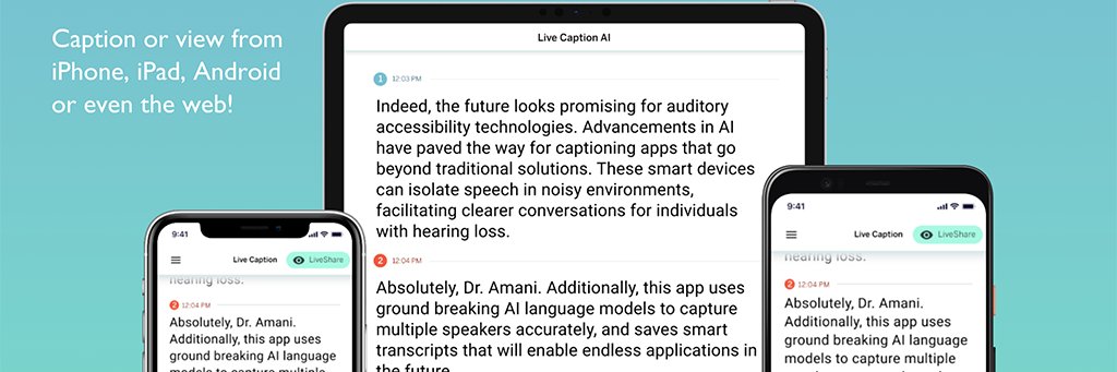 Live Caption AI banner