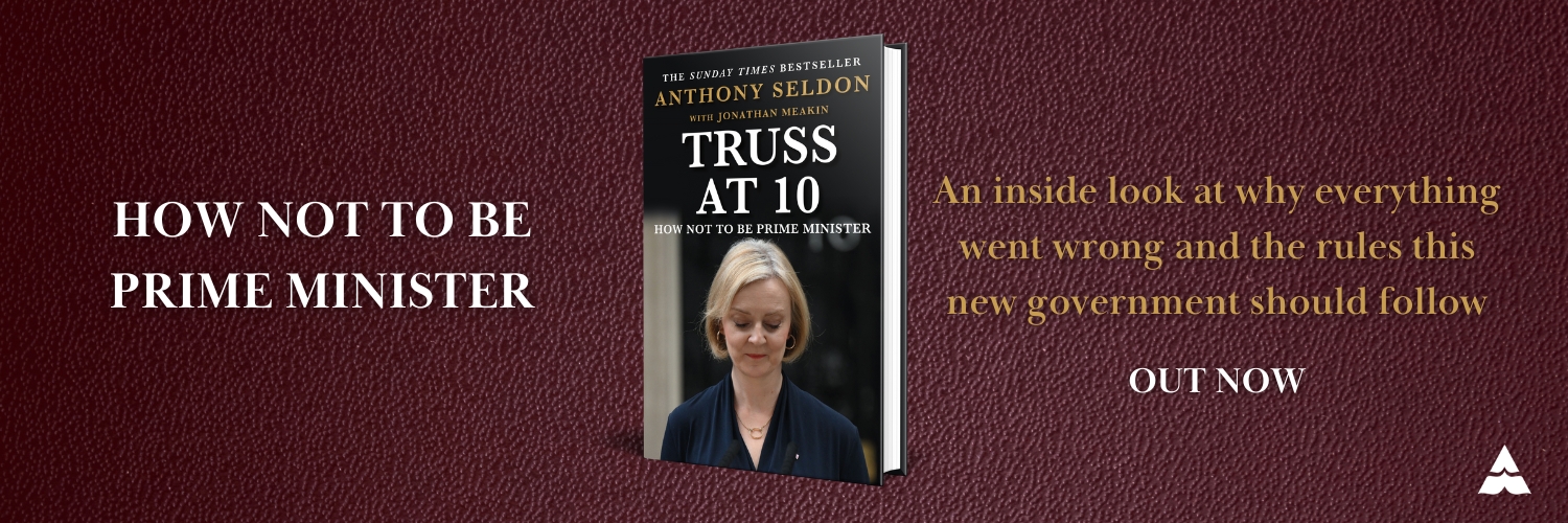 Sir Anthony Seldon banner