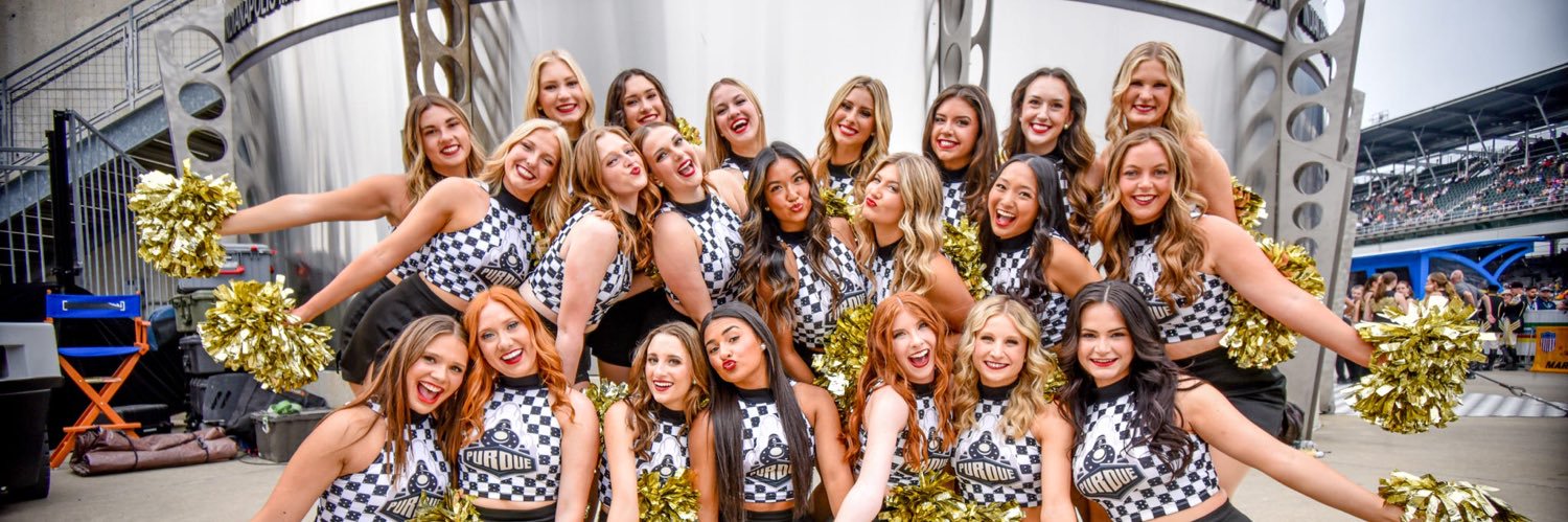 The Purdue Golduster Dance Team banner