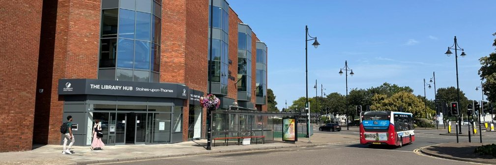 Staines Library banner