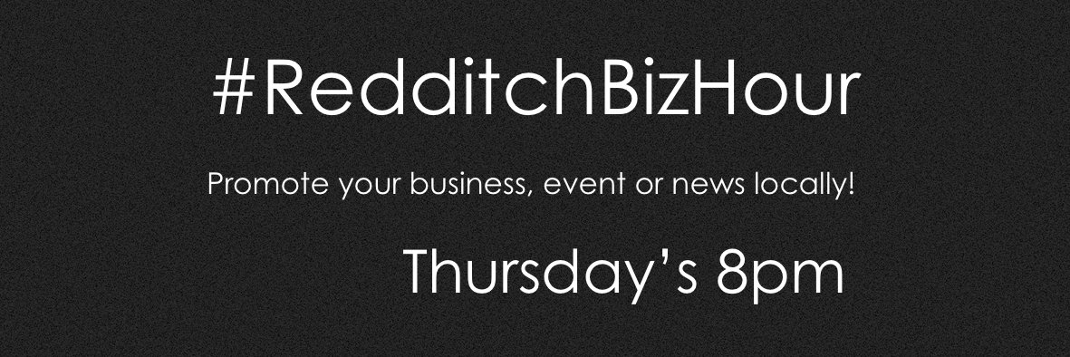 #RedditchBizHour banner