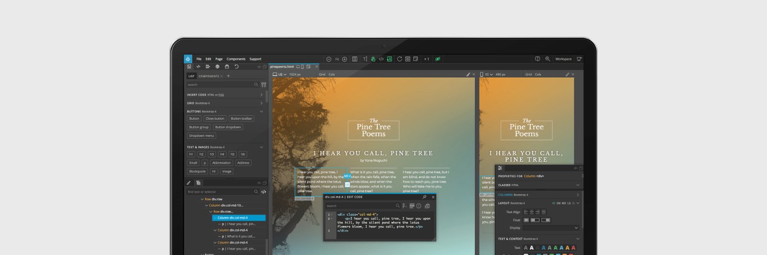 Pinegrow Web Editor banner