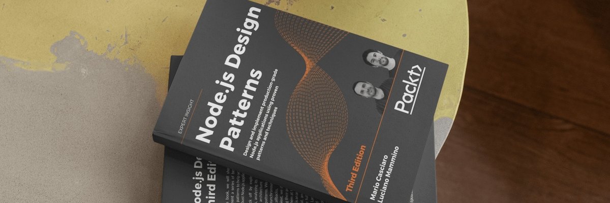 Luciano Mammino 𝕏 Node.js Design Patterns banner