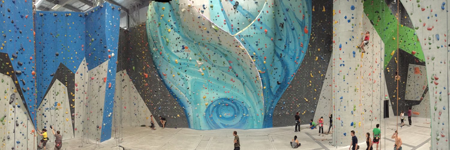 Sender One Climbing banner