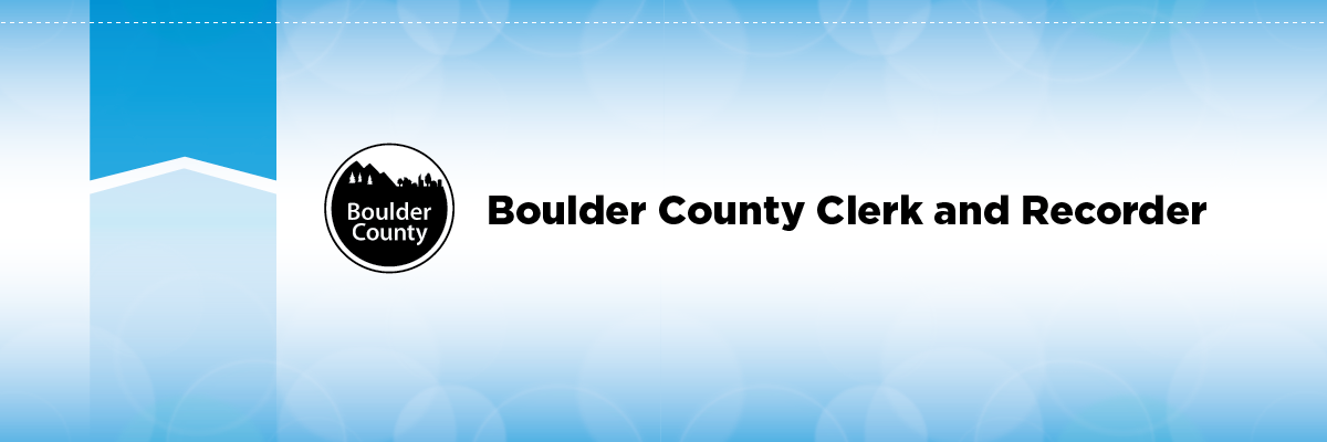 Boulder County Clerk / Clerk Molly Fitzpatrick banner
