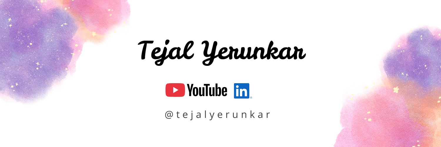 Tejal G Yerunkar 🇮🇳 banner