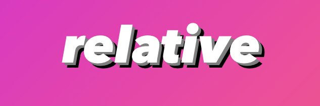 Twitter banner for @relative