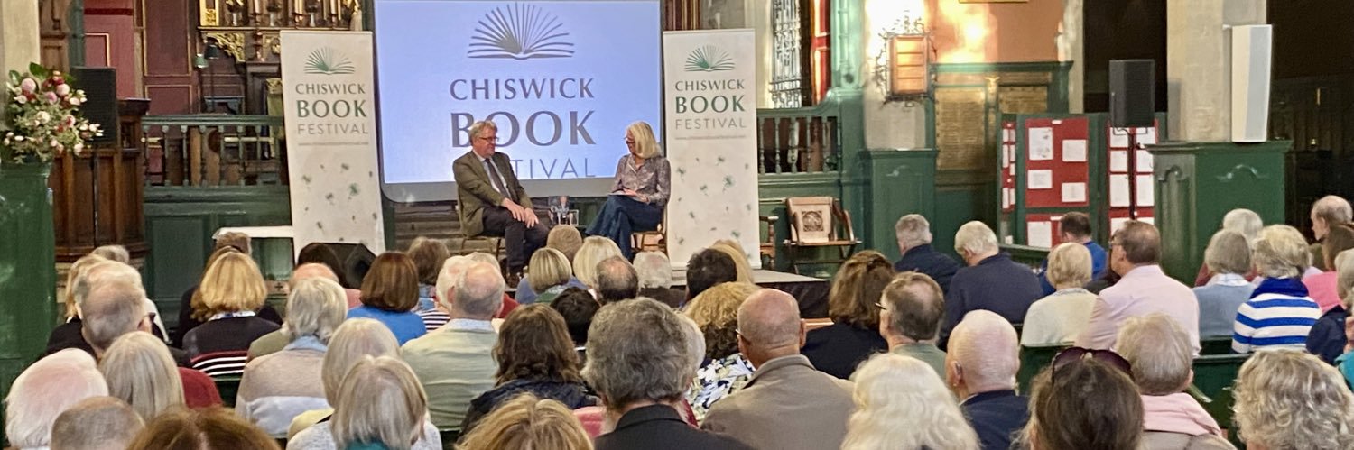 Chiswick Book Festival's banner