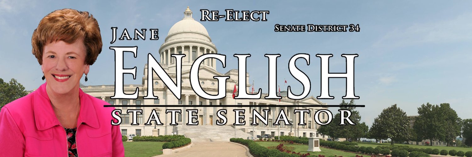 State Senator Jane English banner