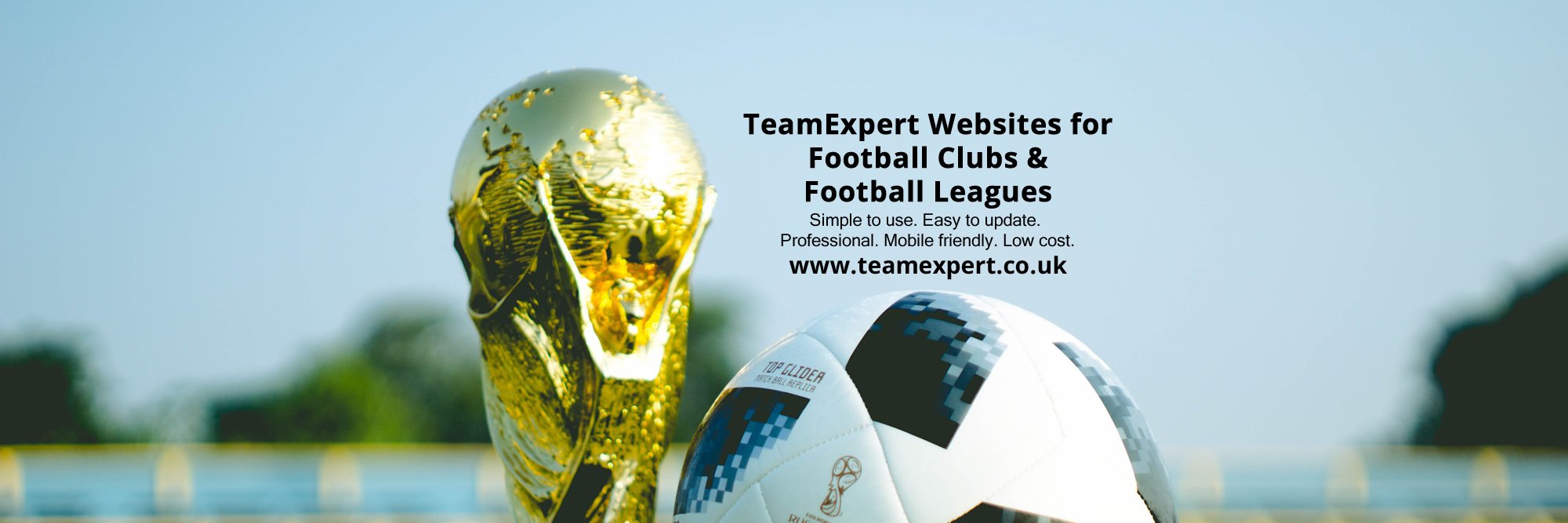 TeamExpert Football Club Websites banner
