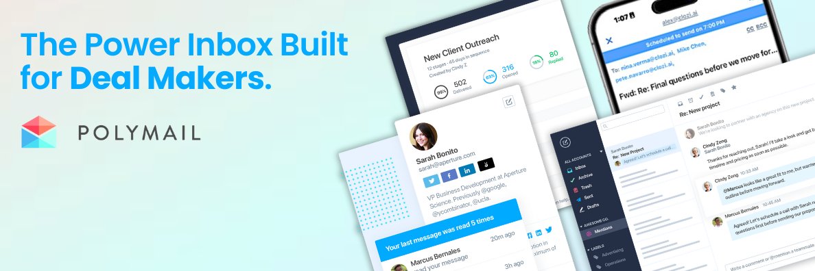 Polymail — The Power Inbox Built for Deal Makers banner
