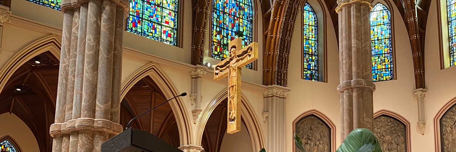 Holy Name Cathedral banner
