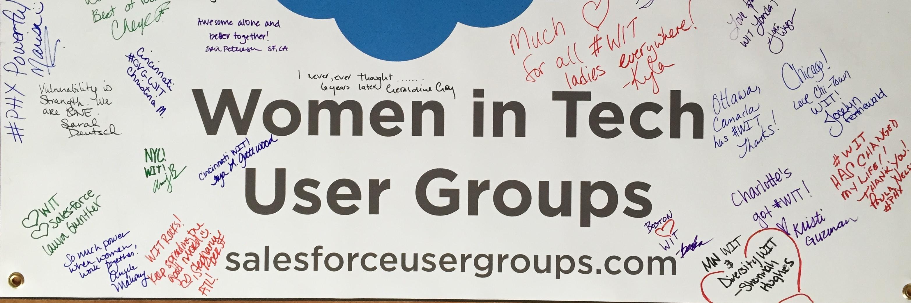 SFDC Women In Tech banner