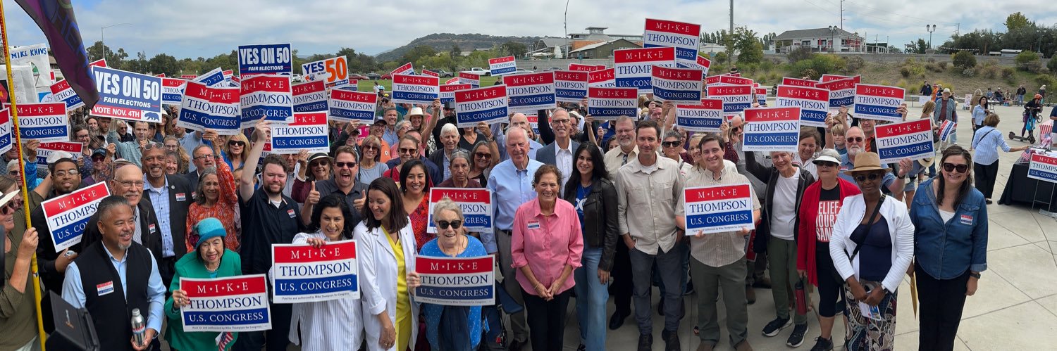 Mike Thompson for Congress banner