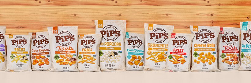 Pip's Heirloom Snacks banner