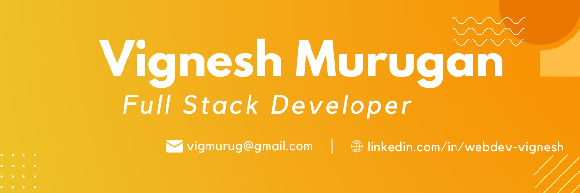 Vignesh Murugan banner