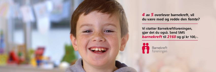 Barnekreftforeningen banner