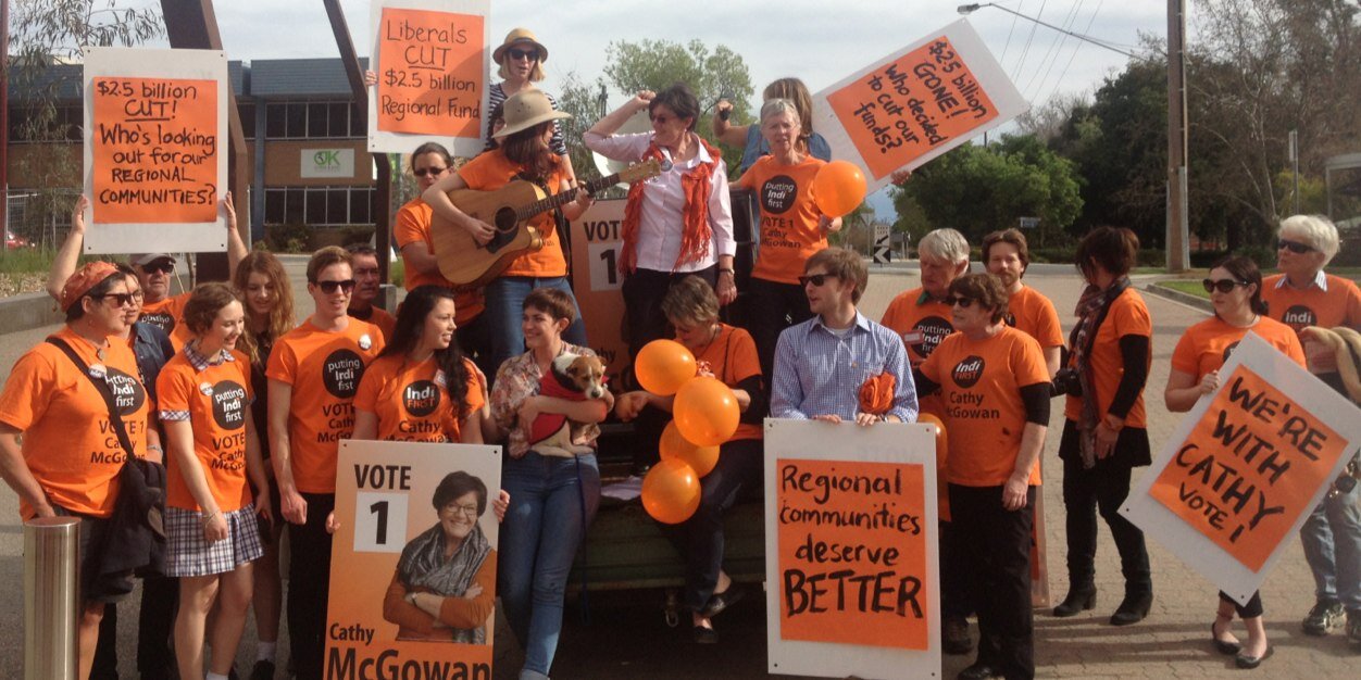 Cathy McGowan AO banner