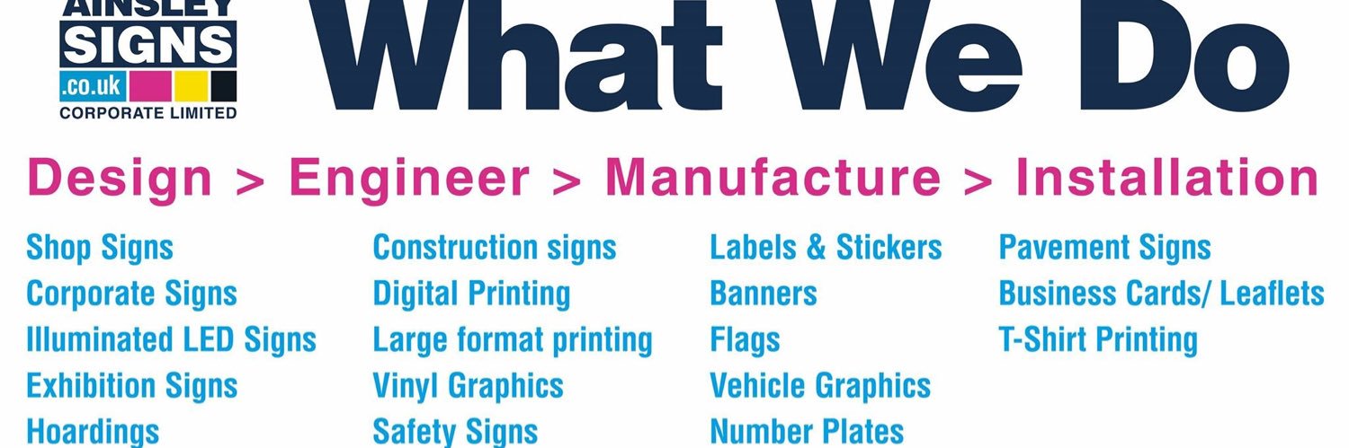 Ainsley Signs Corporate Ltd banner