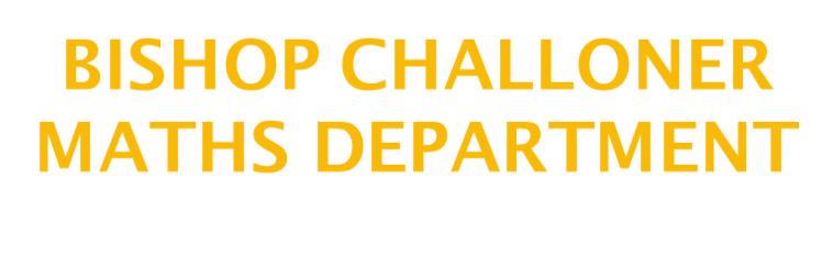 Challoner Maths banner