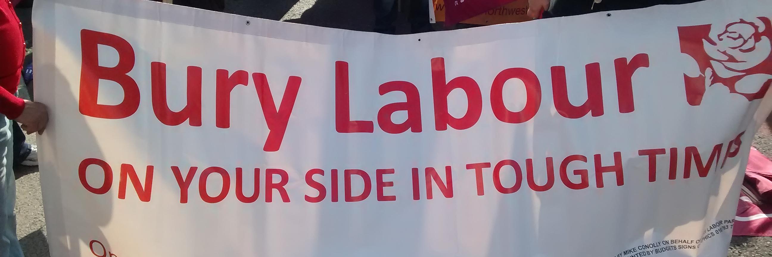 East Ward Bury Lab'r banner