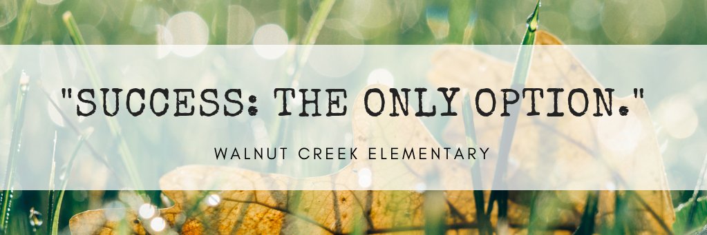 Walnut Creek Elem banner