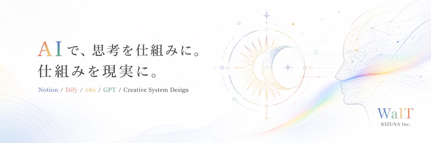 ウォルト｜AI現実創造デザイナー banner