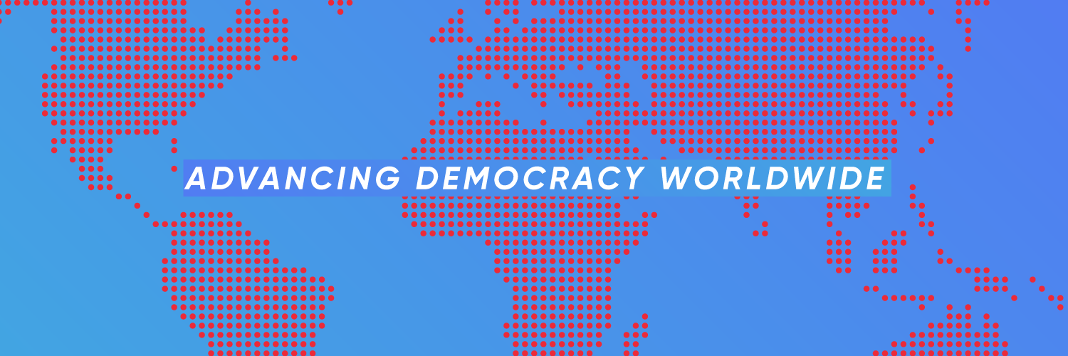 International Republican Institute banner