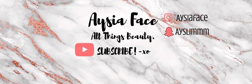 YOUTUBE: AYSIAFACE banner