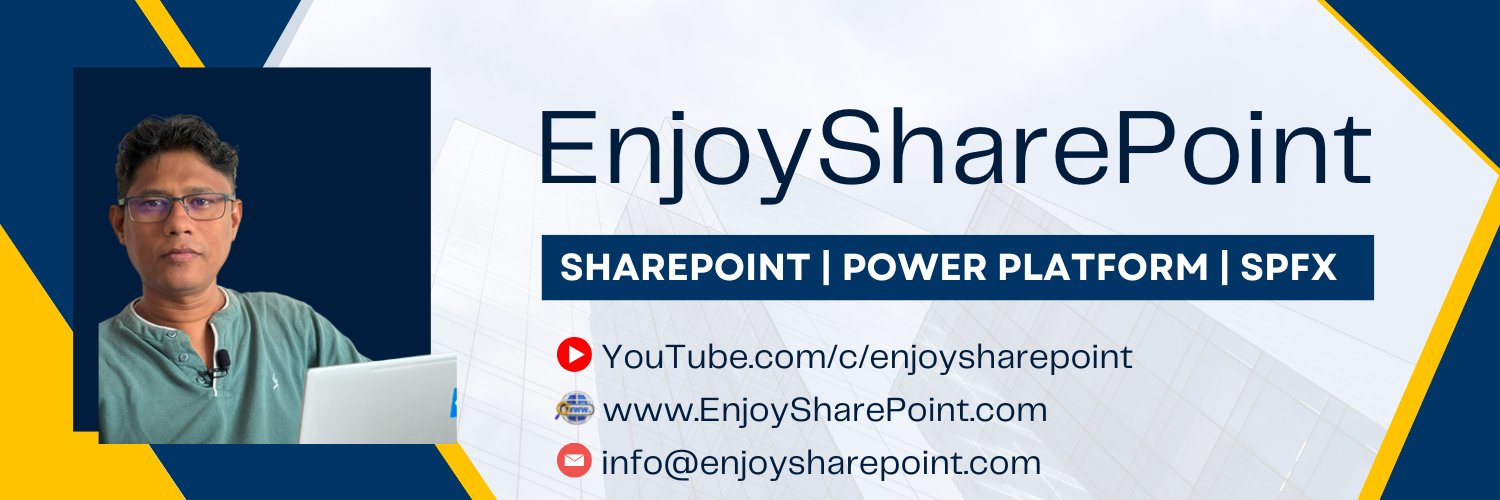 EnjoySharePoint | SharePoint & Power Platform banner
