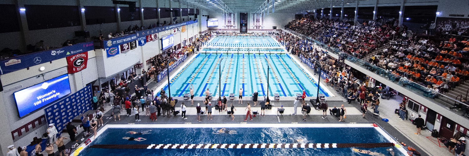 Texas A&M Swimming & Diving's banner