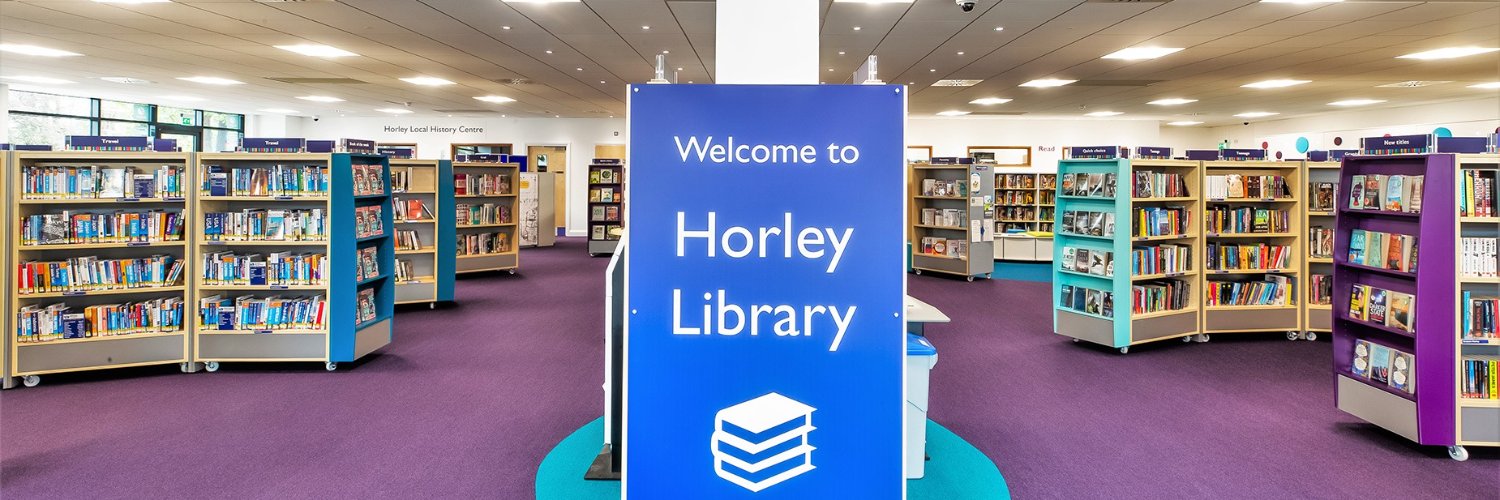Horley Library's banner