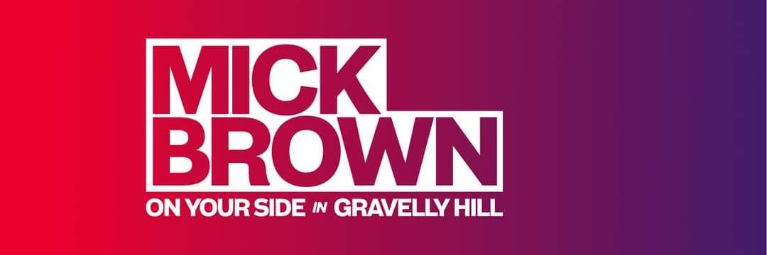 Mick Brown's banner