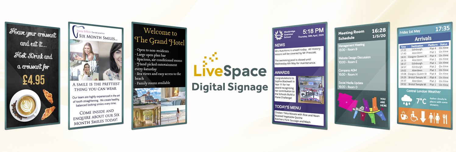 LiveSpace digital signage banner