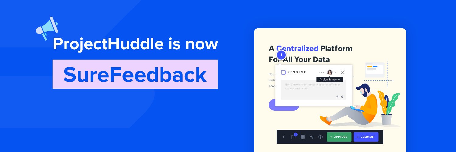 SureFeedback (formerly ProjectHuddle) banner