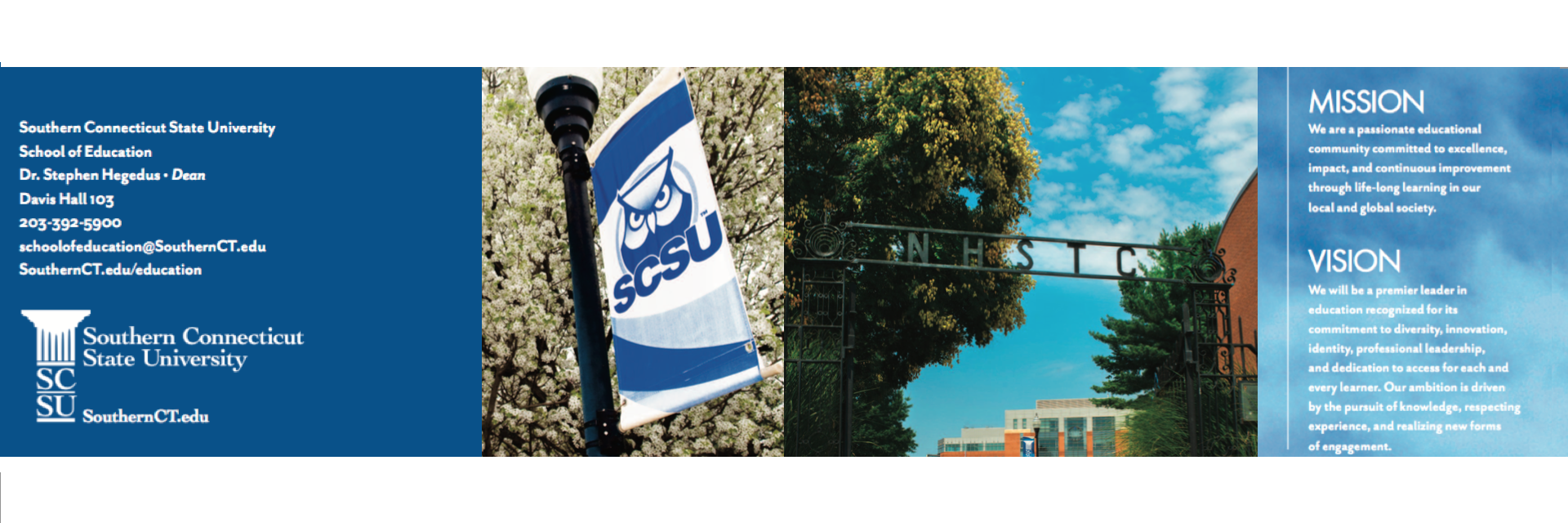 Dean of Education, SCSU banner