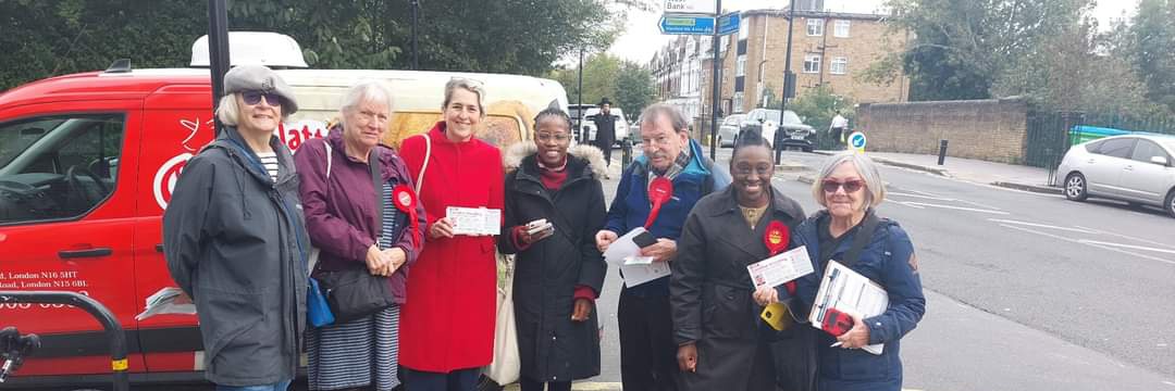 Stamford Hill West Labour banner