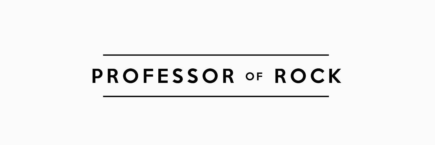 The Professor of Rock banner