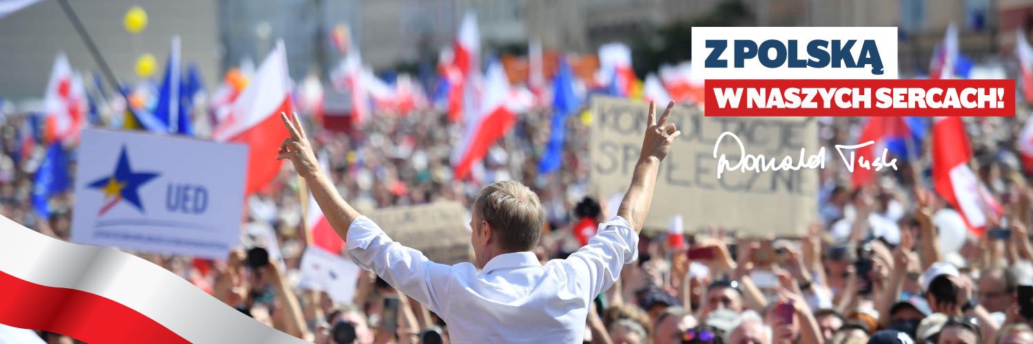 Donald Tusk's banner