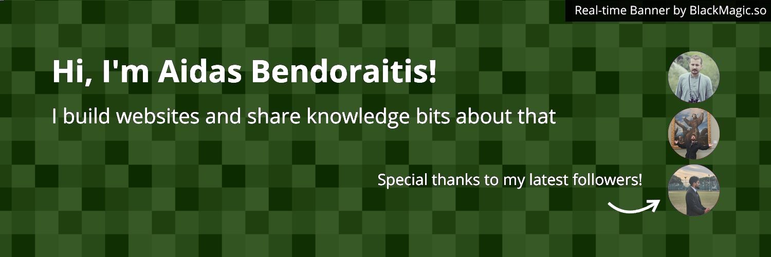 Aidas Bendoraitis 💻 banner