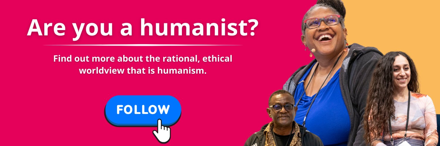 Humanists International's banner