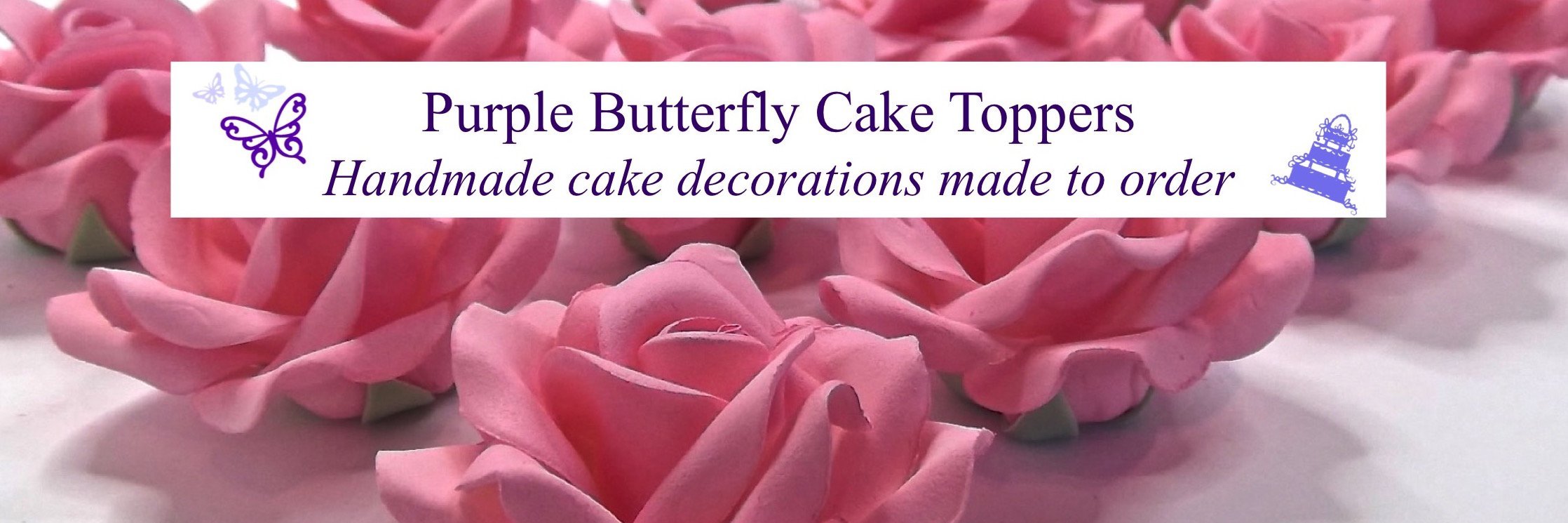 Purple Butterfly Cake Toppers banner