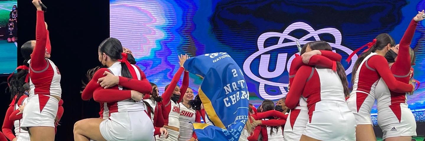 SHU Cheerleading banner