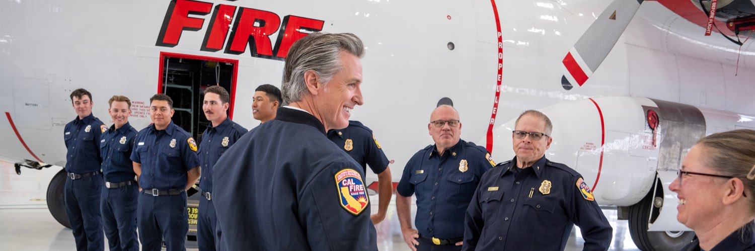 Governor Gavin Newsom's banner