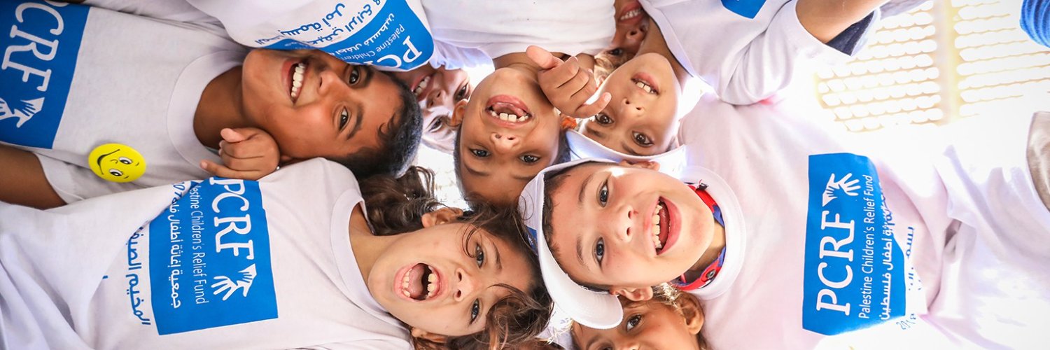 The PCRF (Palestine Children's Relief Fund)'s banner