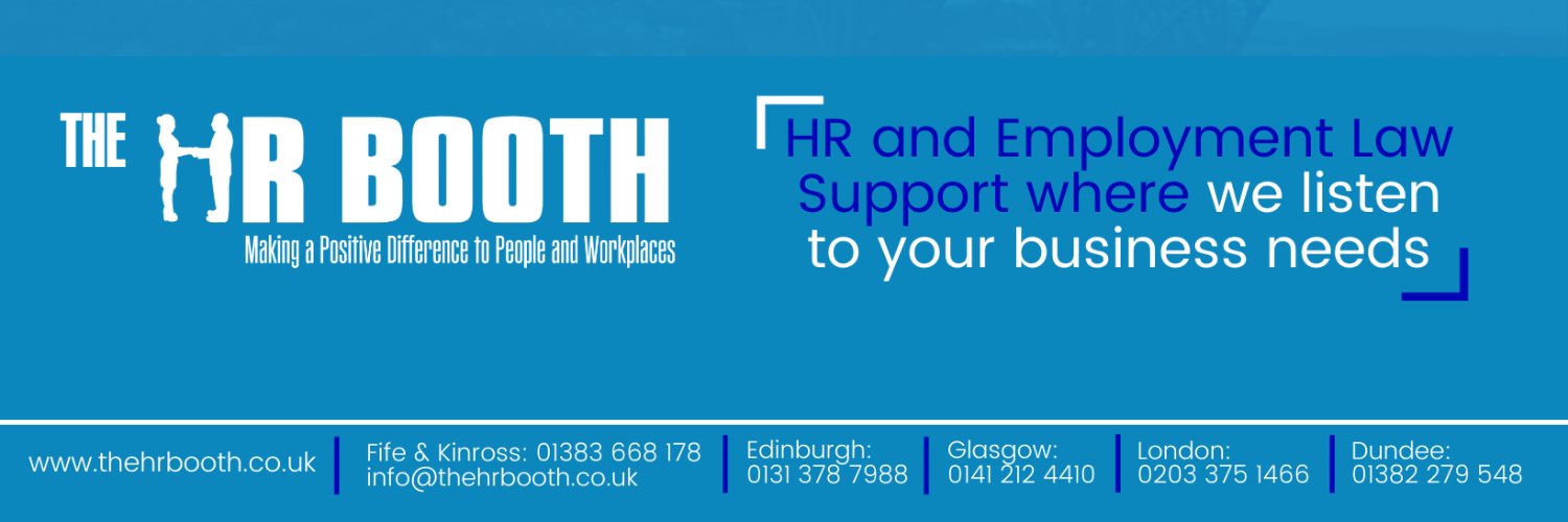 The HR Booth banner