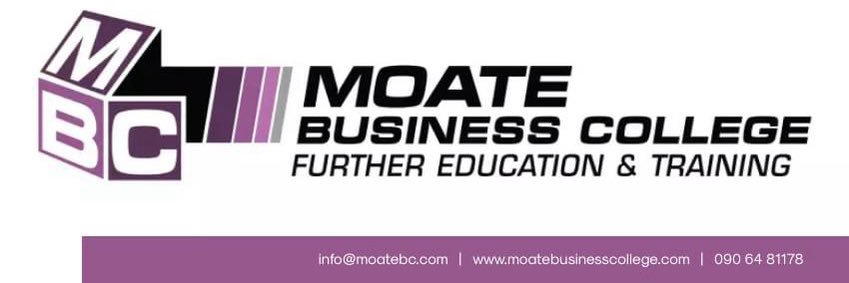 Moate Business College banner