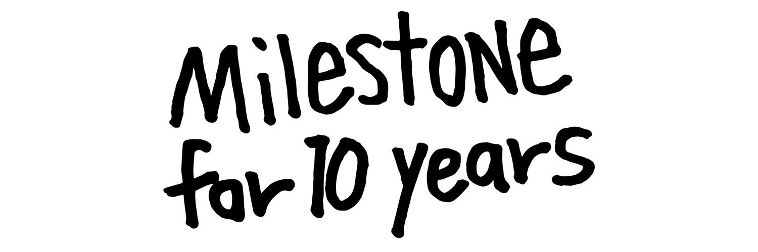 Milestone for 10 years banner